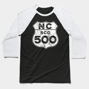 North Coast 500 Scottish Coast Vintage Driving Road Sign Baseball T-Shirt